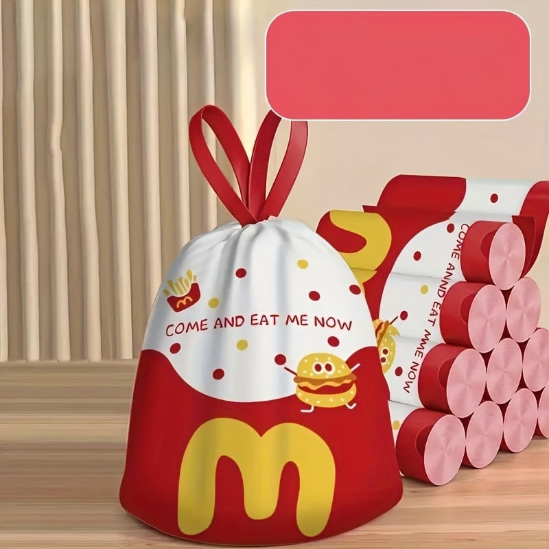 60 Thickened Disposable Trash Bags with M Design for Kitchen, Bedroom, Living Room