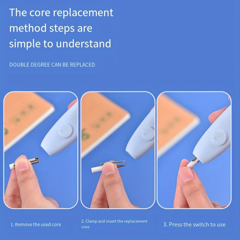 Electric Eraser with 10 Spare Cartridges for Art Students No Battery Needed