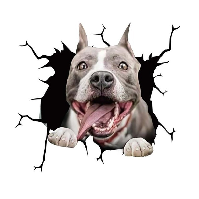 Avtomobil oynasi uchun stiker vinil dekor 3D fransuz buldogi chaqaloq decal