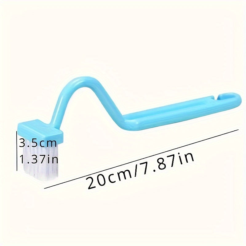 3 шт. набор туалетных щеток для ванной, V-образная форма, пластиковая, синий, зеленый, розовый
