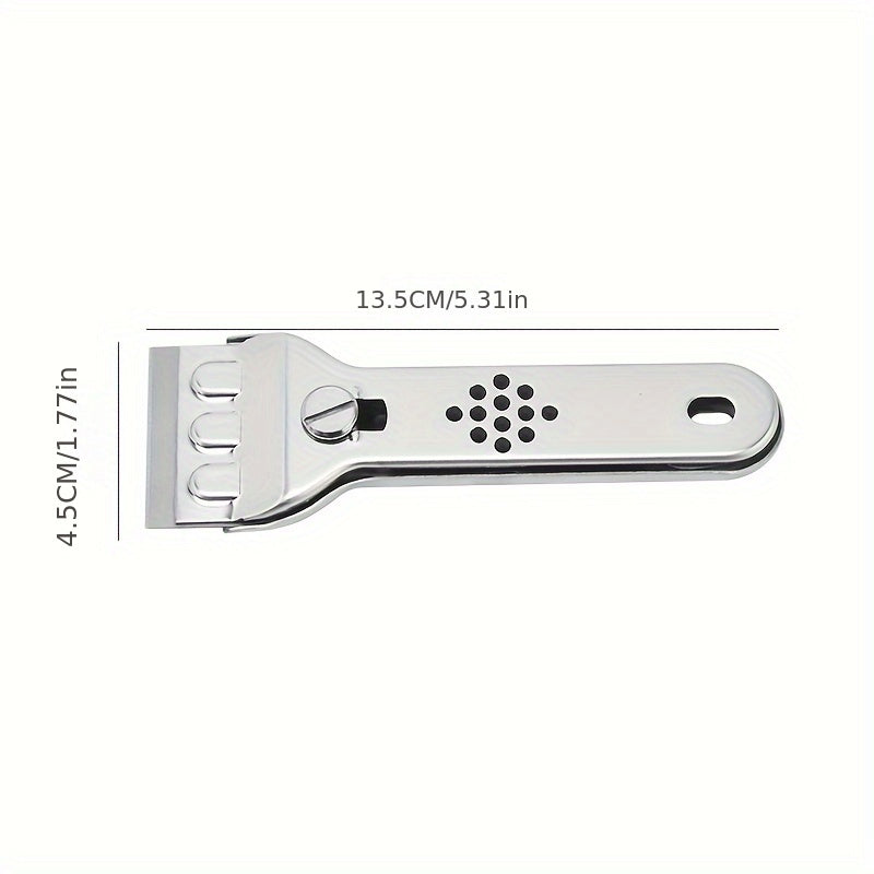 Versatile Stainless Steel Cleaning Shovel for Appliances with Razor Blade Scraper