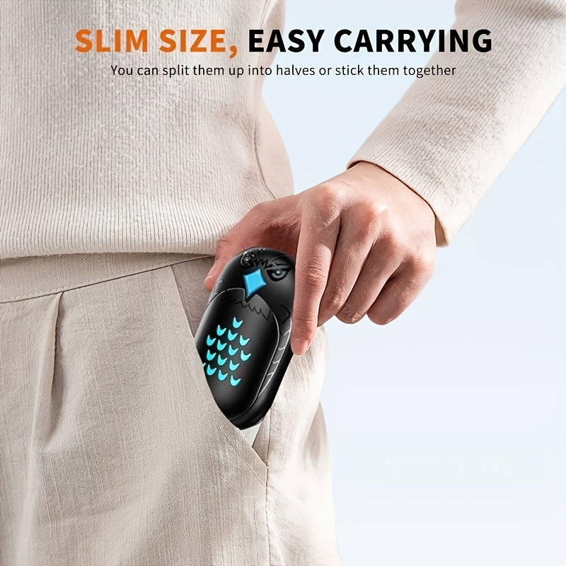 Two-Pack Rechargeable Hand Warmers 6000mAh Portable USB Heated Pocket Heaters for Outdoor Camping Winter Hunting