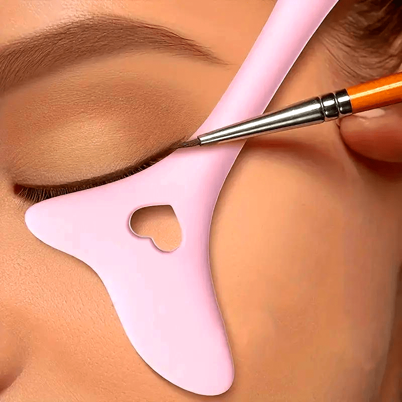 Guía de silicona rosa para delineador de ojos y lápiz labial para principiantes plantilla de uso múltiple