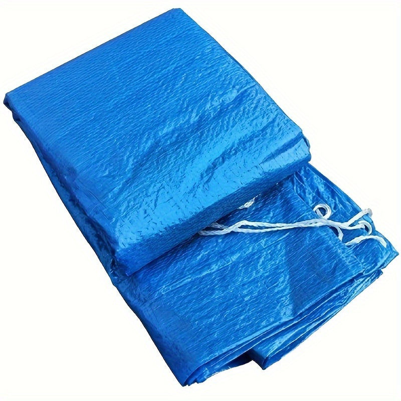 Blue Square Pool Cover with Frame UV Protection Safety for Above Ground Pools