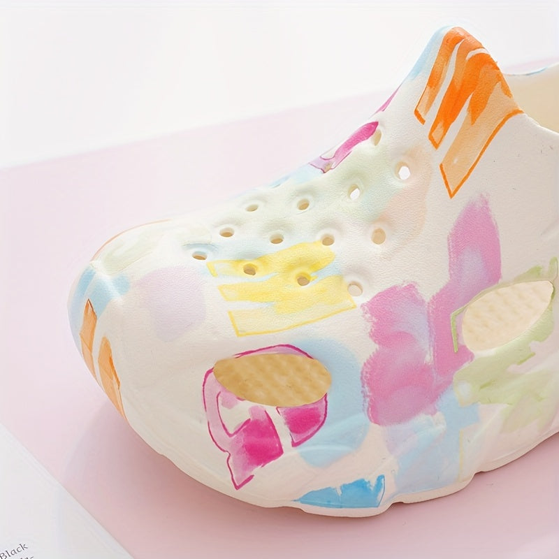 Kids EVA Clogs for Boys and Girls Lightweight Non-Slip Abrasion-Resistant Cartoon Patterned Outdoor Shoes
