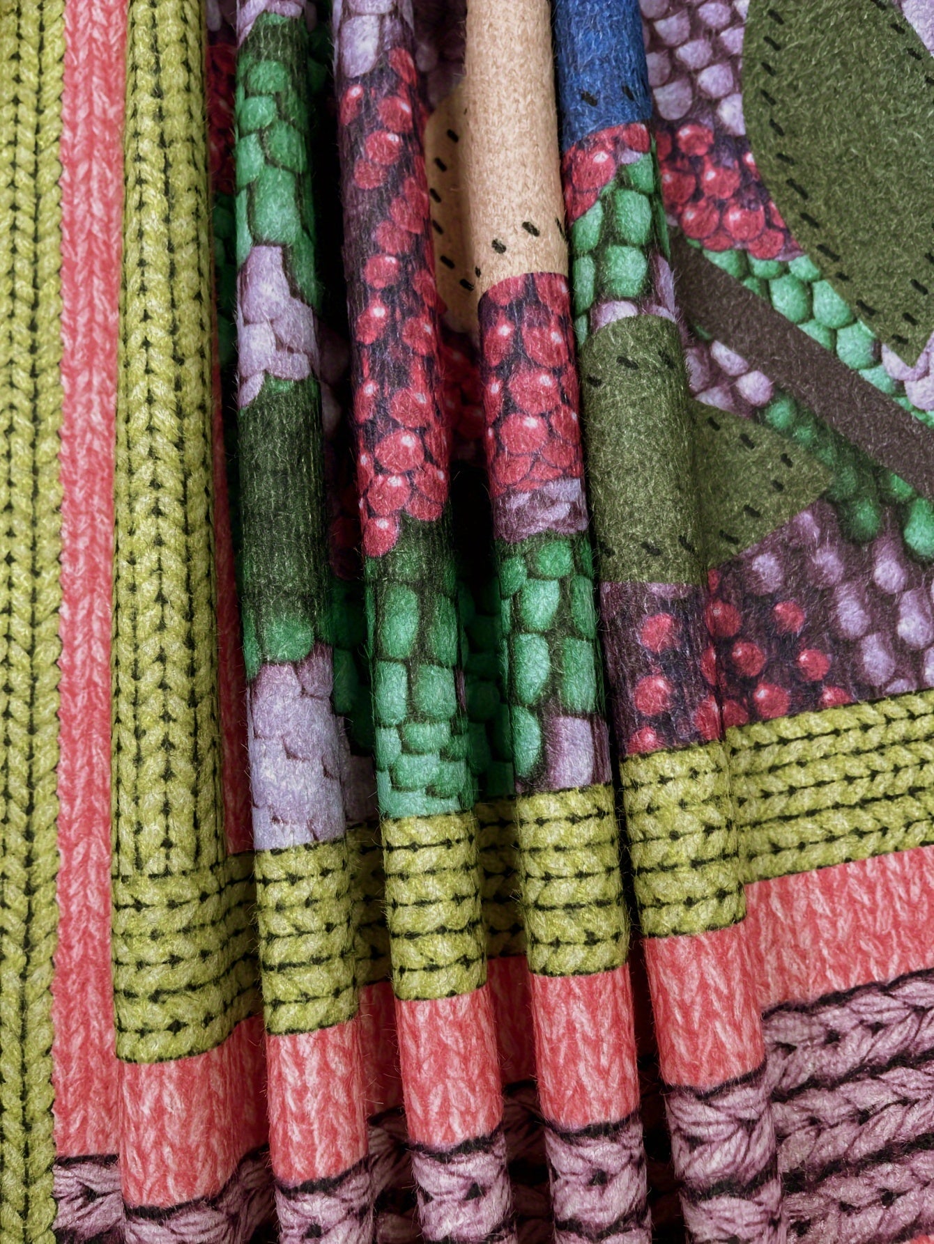 Plus Size Women's Thick Knit Sweater All-Over Print Casual Long Sleeve Pullover