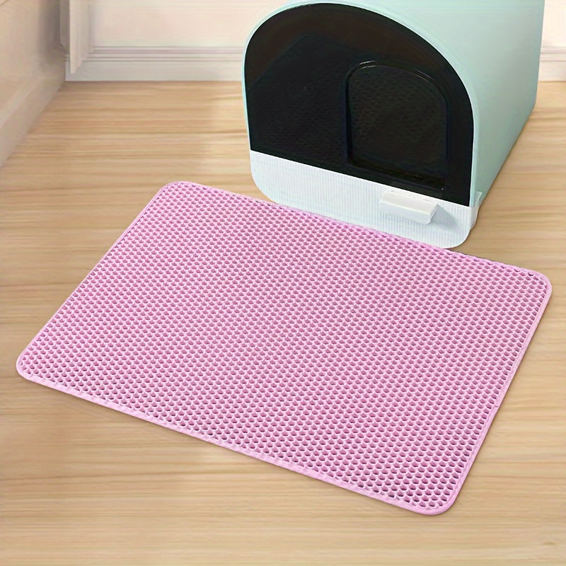 XL Double Layer EVA Cat Litter Mat Waterproof Washable Anti-Slip Odor Control Large Pet Mess Protector