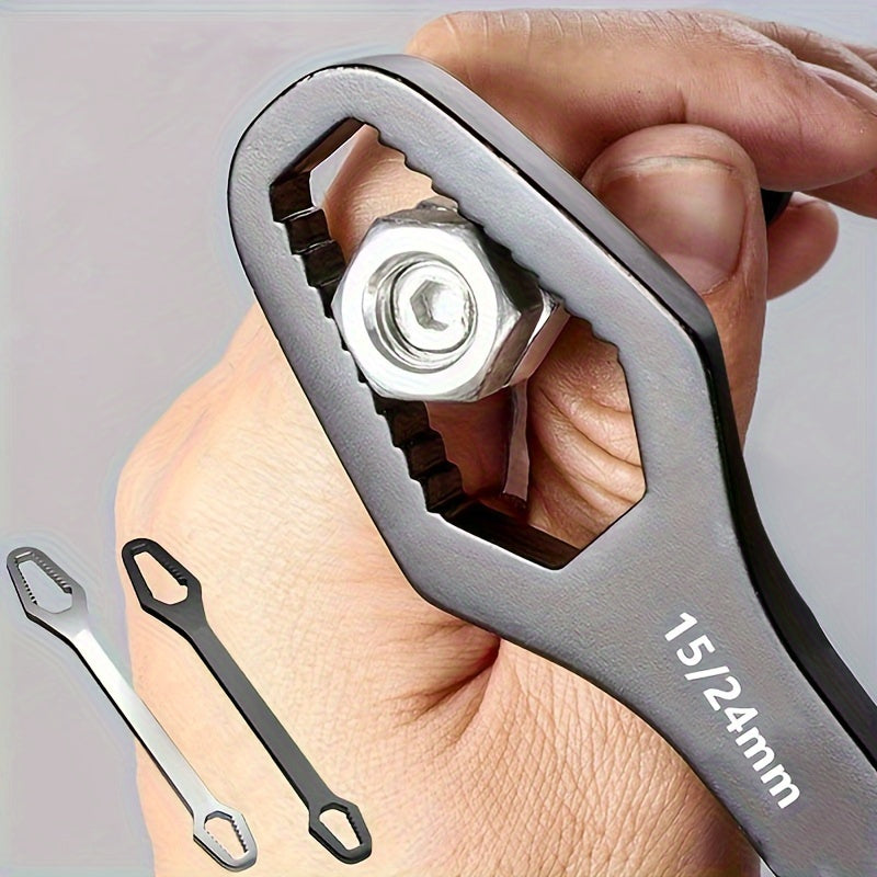Multi-Functional Double Head Wrench Adjustable Hand Tool for Household Use