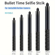 Alüminiy alloy Selfie Stick velosport kamerasi uchun 360 daraja aylanadigan tutqich va tripod bilan