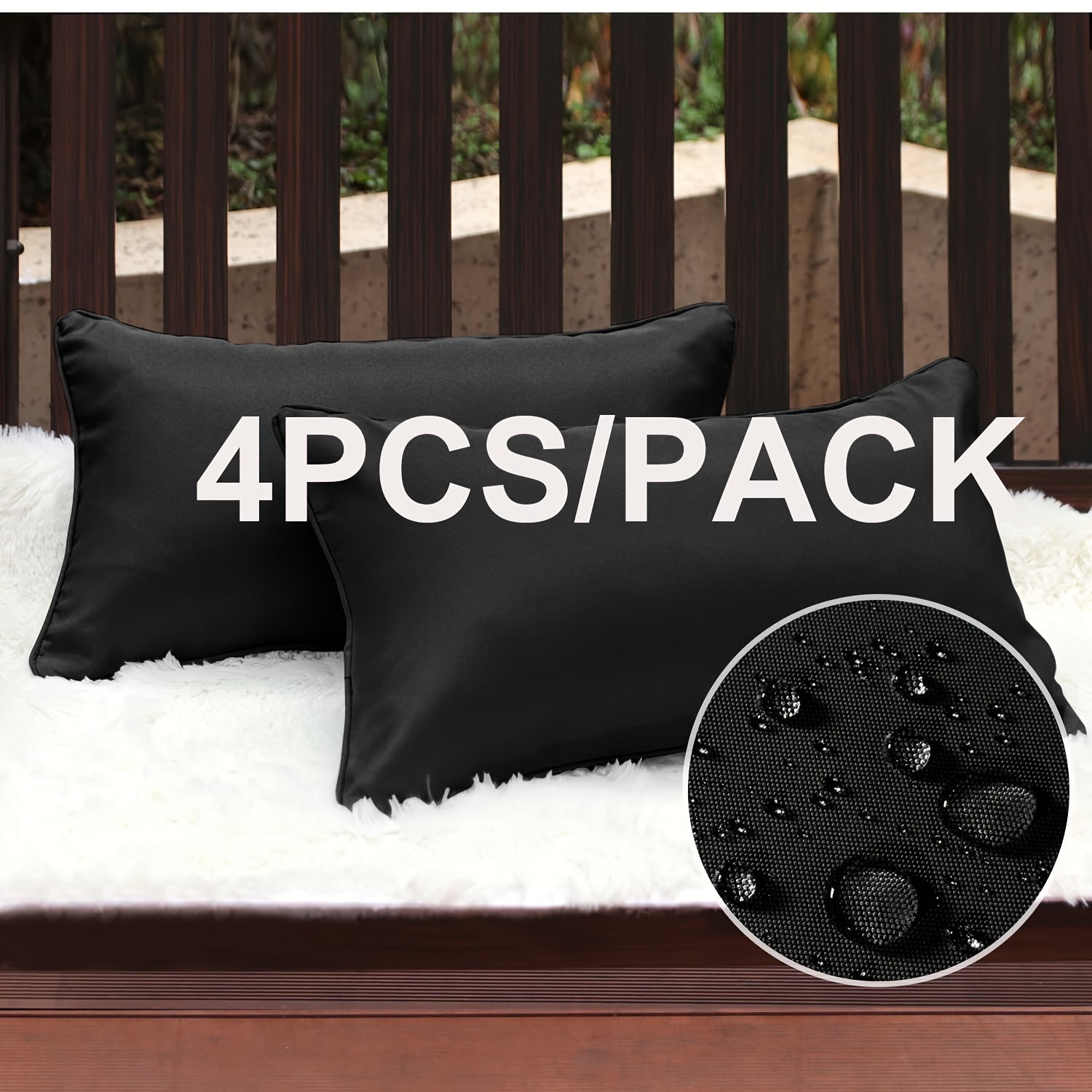 Outdoor Square Garden Cushion Cover for Patio Sofa Tent Decorative Throw Pillow Shell