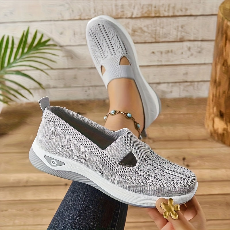 Ayollar uchun nafas oladigan tikuvli balet tufli, qulay yurish poyabzali, oq rang, dumaloq burchak