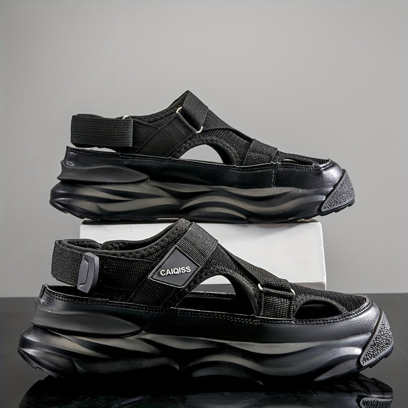 Erkaklar uchun qulay ochiq sandallar, qalin taglik va sirpanmaydigan ushlash bilan, yuqori sifatli tasodifiy poyabzal, yangi zamonaviy sayohat poyabzallari.