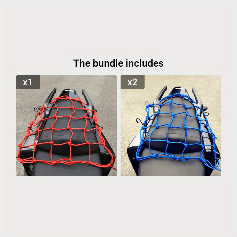 Red de carga elástica negra duradera de 30cm para motocicletas, bicicletas y actividades al aire libre