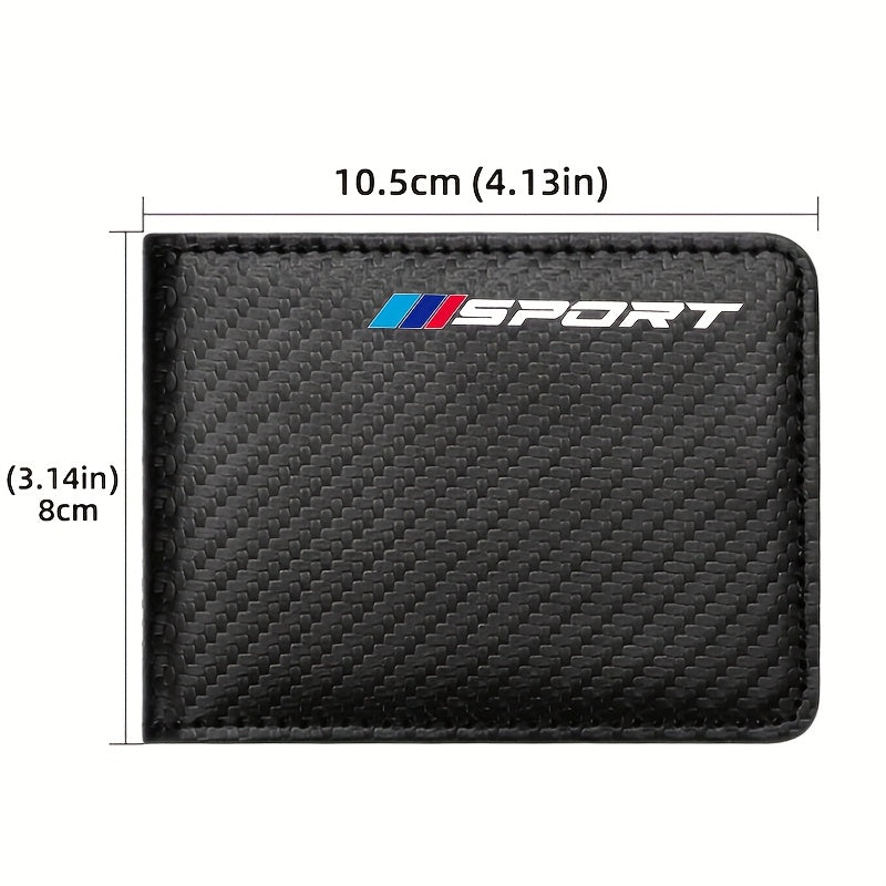 Driver's License Holder Carbon Fiber Card Case for Cars Storage