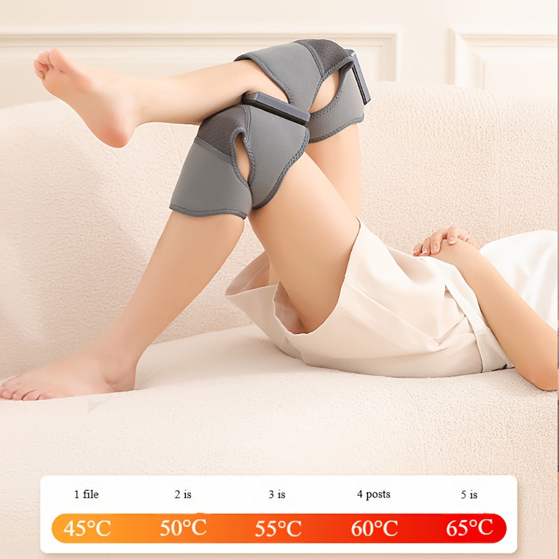 Almohadilla de masaje eléctrica con calor de moxibresión y intensidad ajustable para hombro, codo y rodilla