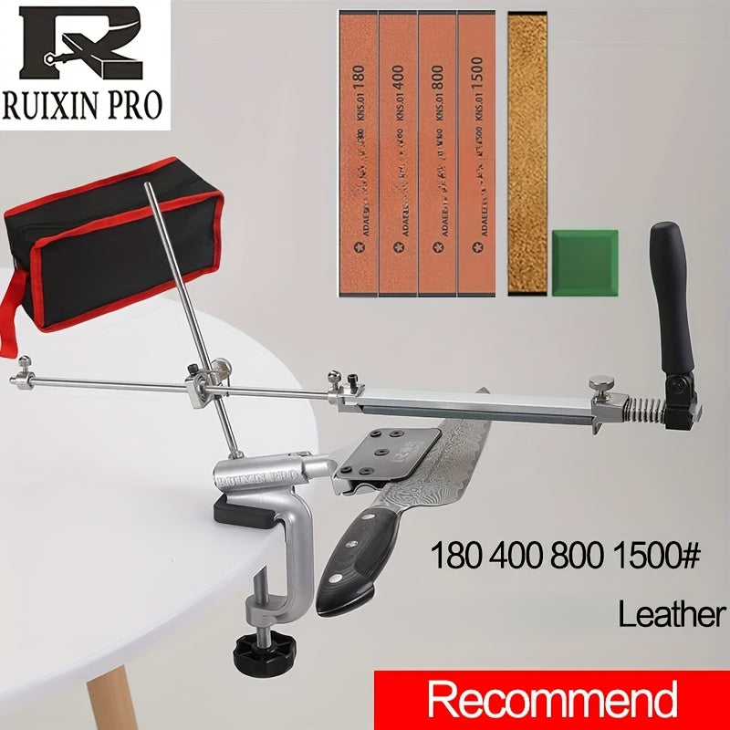 Professional Diamond Knife Sharpening System with Fixed Angle Leather Craft Knife Sharpener, Stainless Steel Construction, Non-Electric, Battery-Free