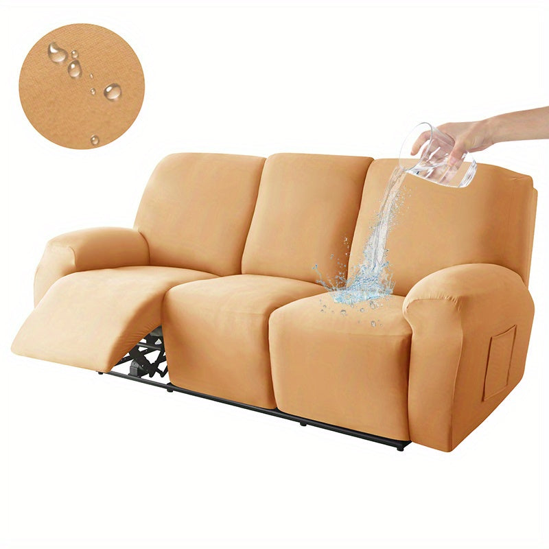 8-Piece Waterproof Sofa Slipcover Set for Living Room and Office Protection