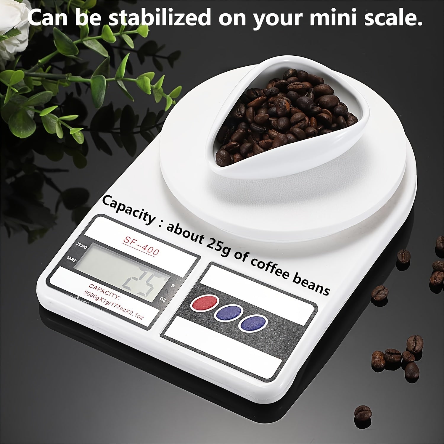 White Porcelain Coffee Bean Dosing Cup for Tea and Coffee Enthusiasts