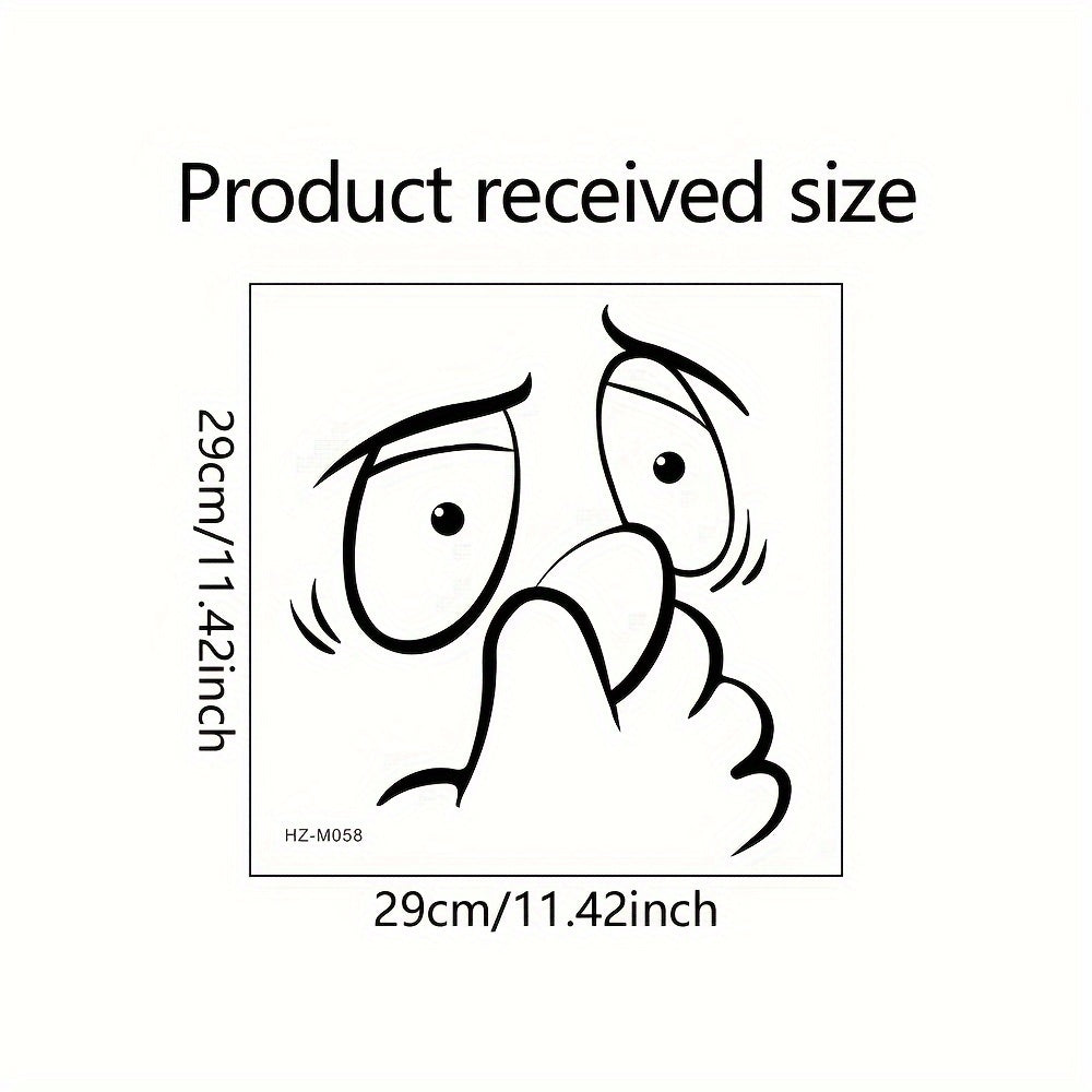 Adhesivo humorístico para tapa de inodoro para superficies de cerámica, autoadhesivo y removible