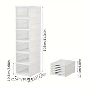 Stackable Plastic Shoe Rack with Lid, 6-Layer Foldable Storage Organizer