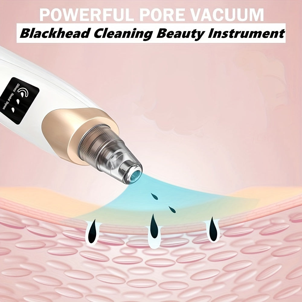 Blackhead Remover Pore Vacuum with 3 Suction Levels and 5 Probes for Women and Men