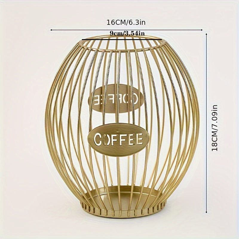 Organizador de cápsulas de café de hierro para cocina, negro, almacenamiento y exhibición