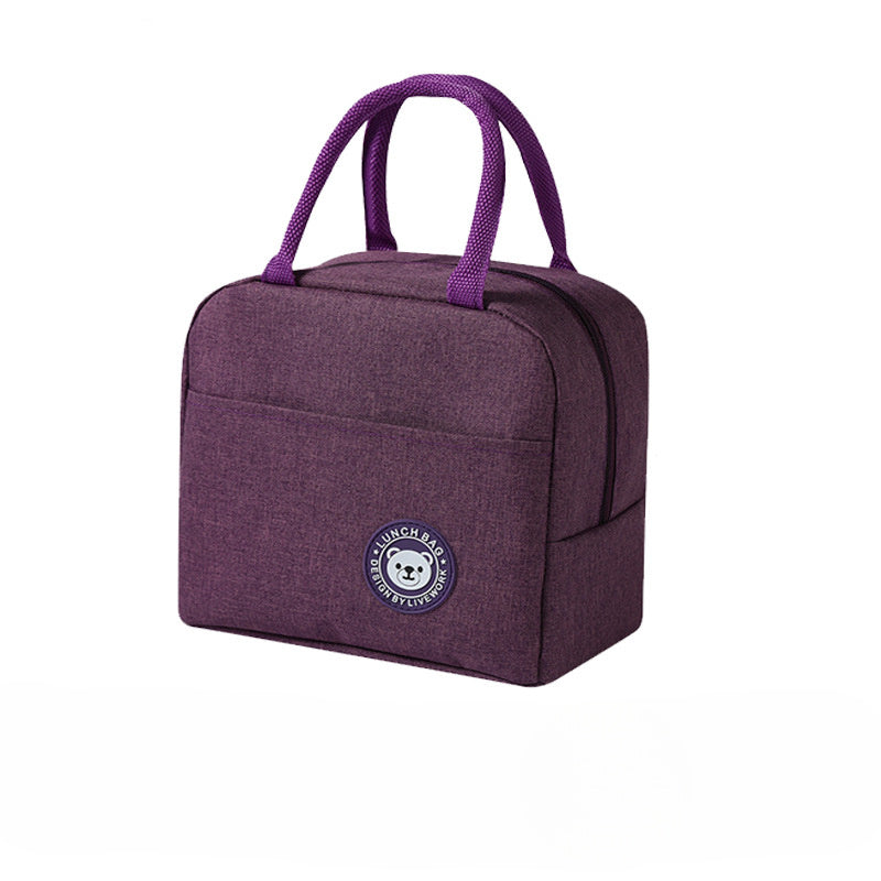 Ayı tushlik sumkasi, suv o'tkazmaydigan Oxford mato, ko‘k, zip bilan old qopqoq, tutqich