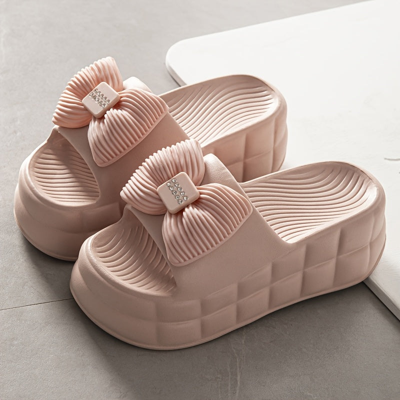 Ayollar EVA slayd sandallari yozgi ochiq barmoqli, lenta bilan, qalin tagli, yopishqoqsiz, qora