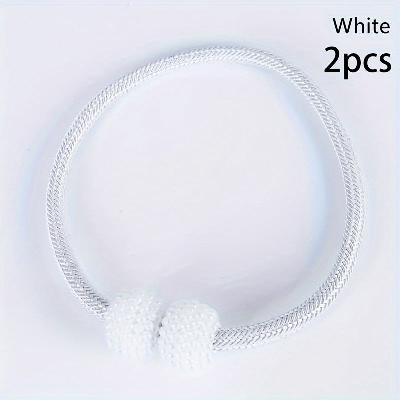 Artificial Pearl Magnetic Curtain Straps for Home Decor