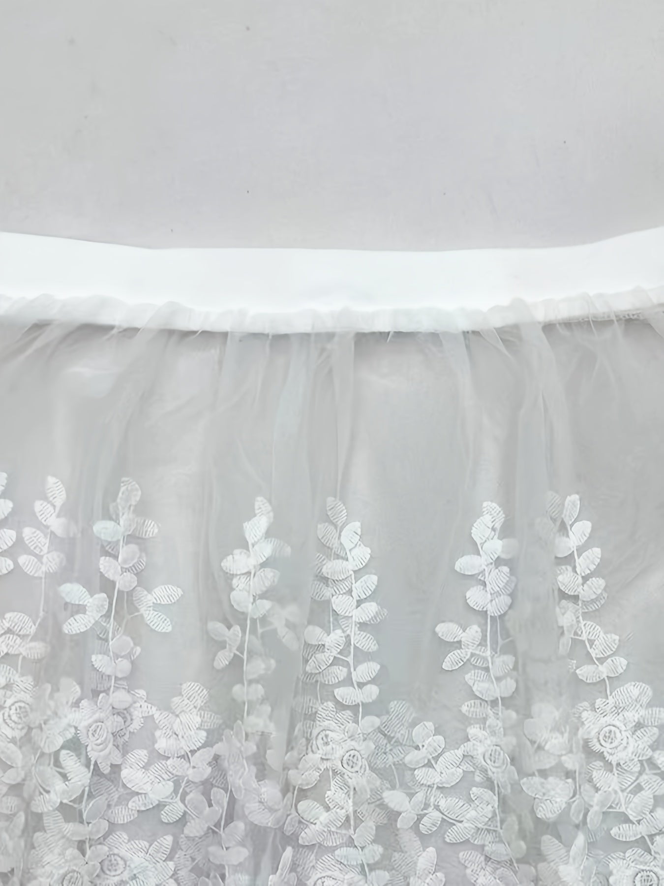 Plus Size Lace Mini Skirt Extenders for Women Black White Floral Shapewear Extra Length