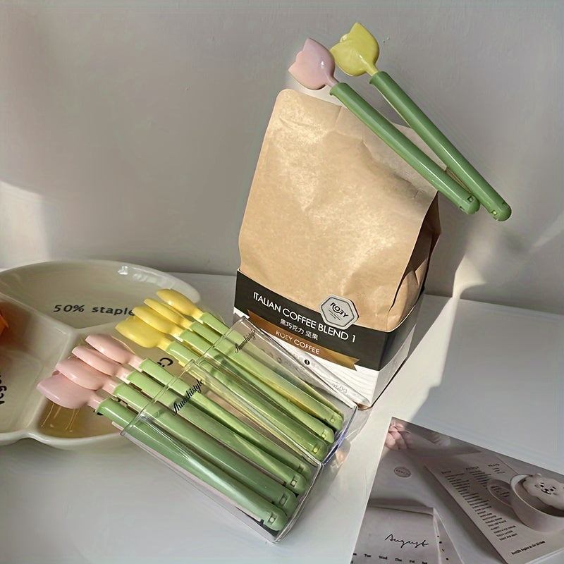 5 ta Lala shaklidagi oziq-ovqat sumkasi kliplari to'plami va saqlash qutisi - Oziq-ovqatlarni yangi va namdan himoyalangan holda saqlang.