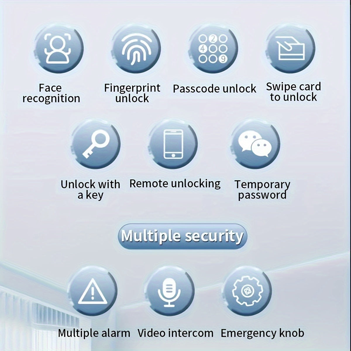 Smart Lock with 3D Facial Recognition Fingerprint and Password Home Security