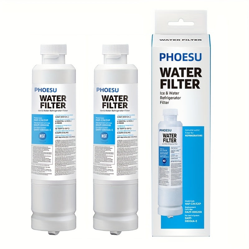 3-Pack Refrigerator Water Filters - Carbon Block, Removes 99% Contaminants