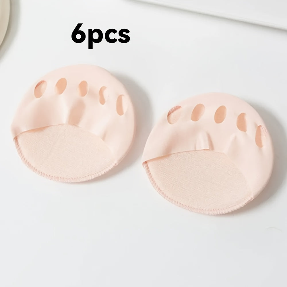 Women Toe Pads Six Pack Half Insole High Heel Toe Support Non-Slip