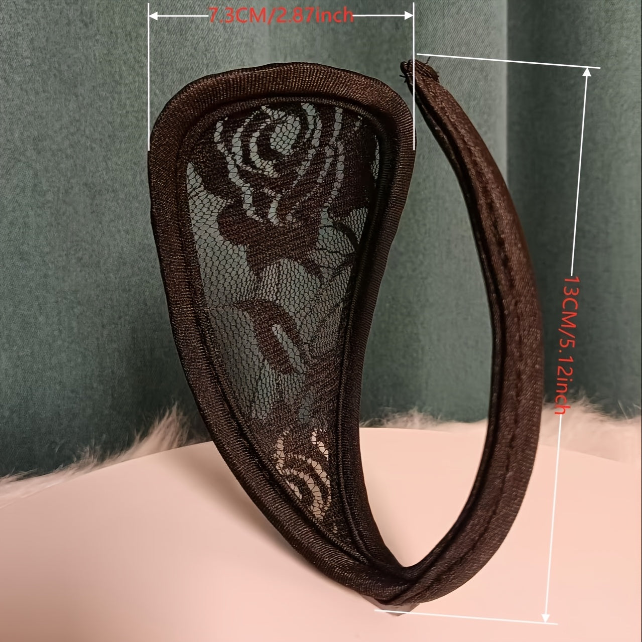 Women's Floral Lace C-String Thong Invisible Stretch Polyester Lingerie