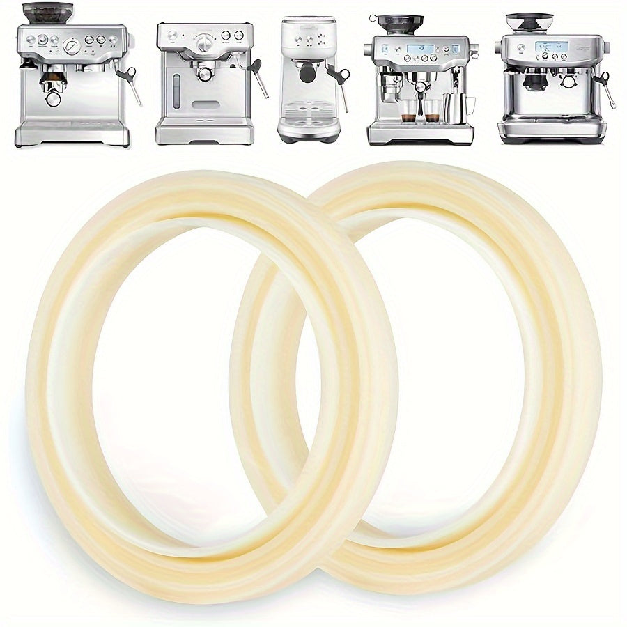2 piezas de junta de anillo de vapor de silicona de 54 mm para máquinas de espresso, color beige, resistente al calor