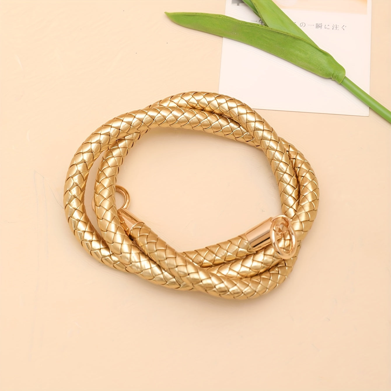 Luxury Women's PU Leather Woven Handbag with Detachable Shoulder Strap