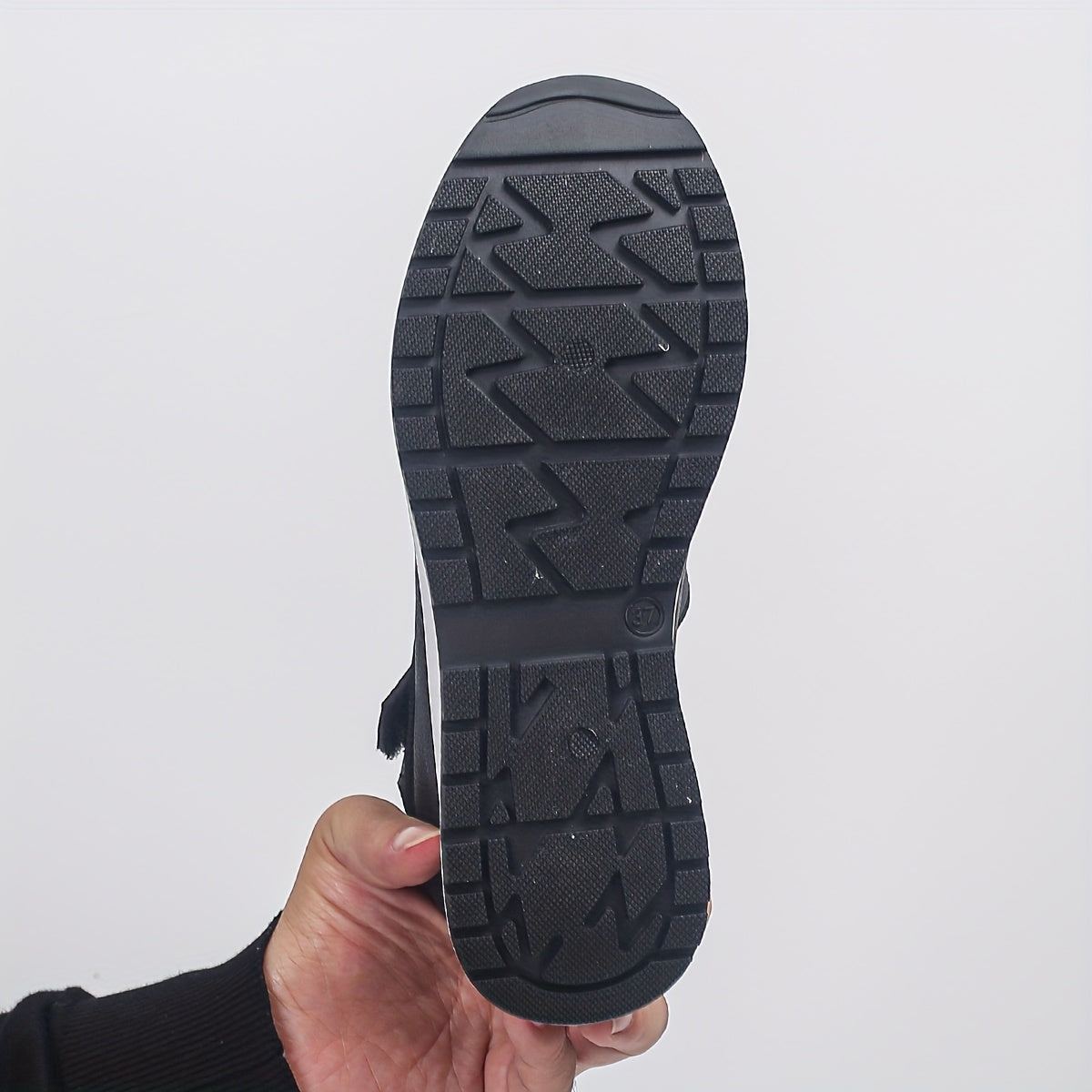 Women's Solid Color Platform Sneakers with Rubber Outsole and Magic Tape Closure