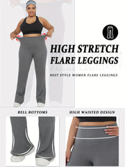 Plus o'lcham ayollar uchun yoga shimlari keng belbog'li yuqori qavatli kengaytirilgan oyoq