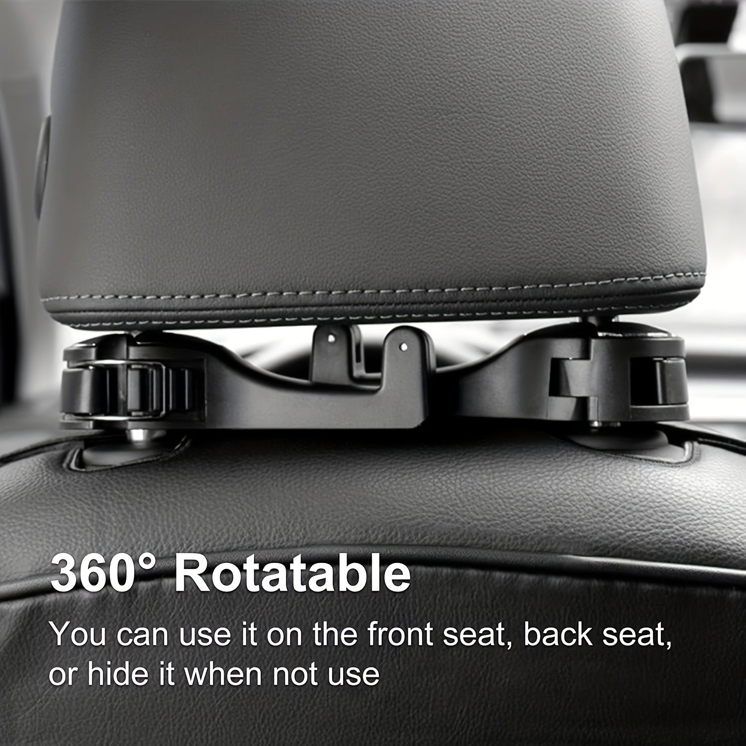 Rear Seat Phone Holder Car Headrest Hook Multifunctional 360° Rotation