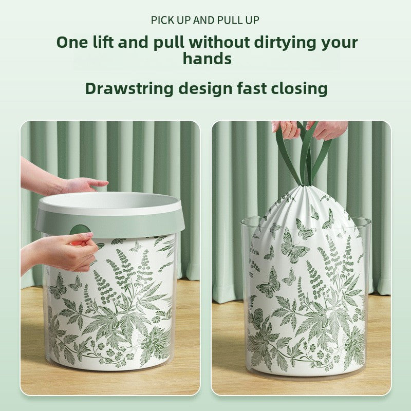 50 qalinlashtirilgan chiqindi paketlari avtomatik yopilish bilan, yuqori zichlikdagi polietilen, ko‘p maqsadli