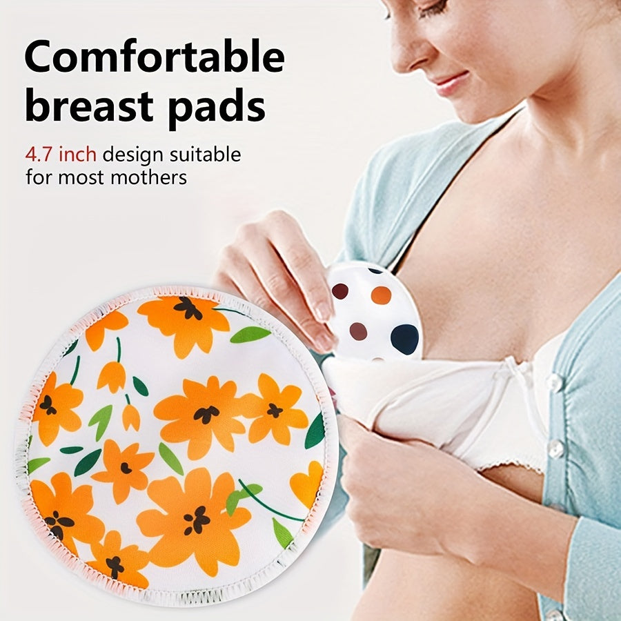 10-Pack Organic Nursing Breast Pads for Mothers 14+ Washable Polyester