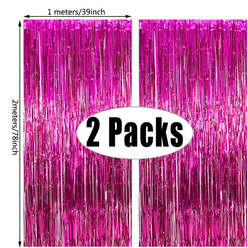 Guirnalda de purpurina metálica con flecos para fiestas de cumpleaños, bodas y despedidas