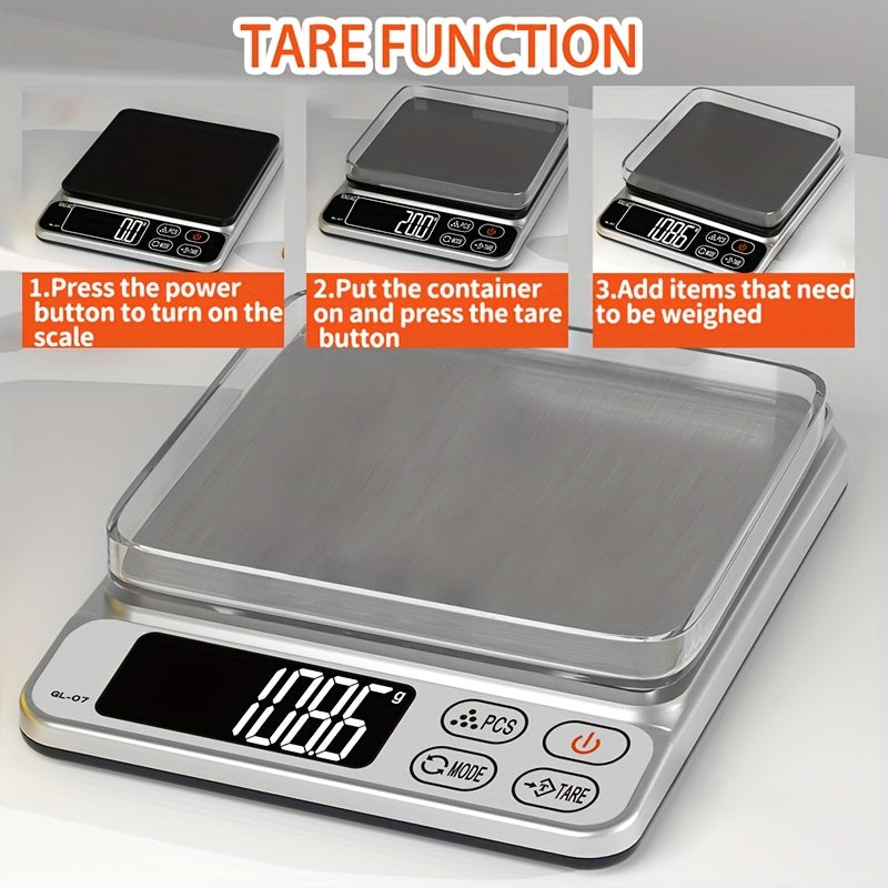 Digital Jewelry Scale 3kg 0.1g Portable LCD Weighing Tool
