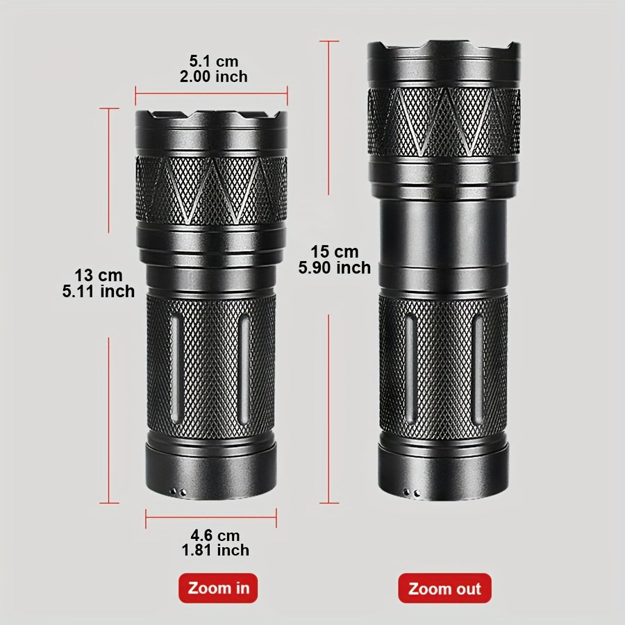 Super Bright LED Flashlight 12000mAh Rechargeable Battery Handheld Torch for Home Security Safety and Outdoor Use