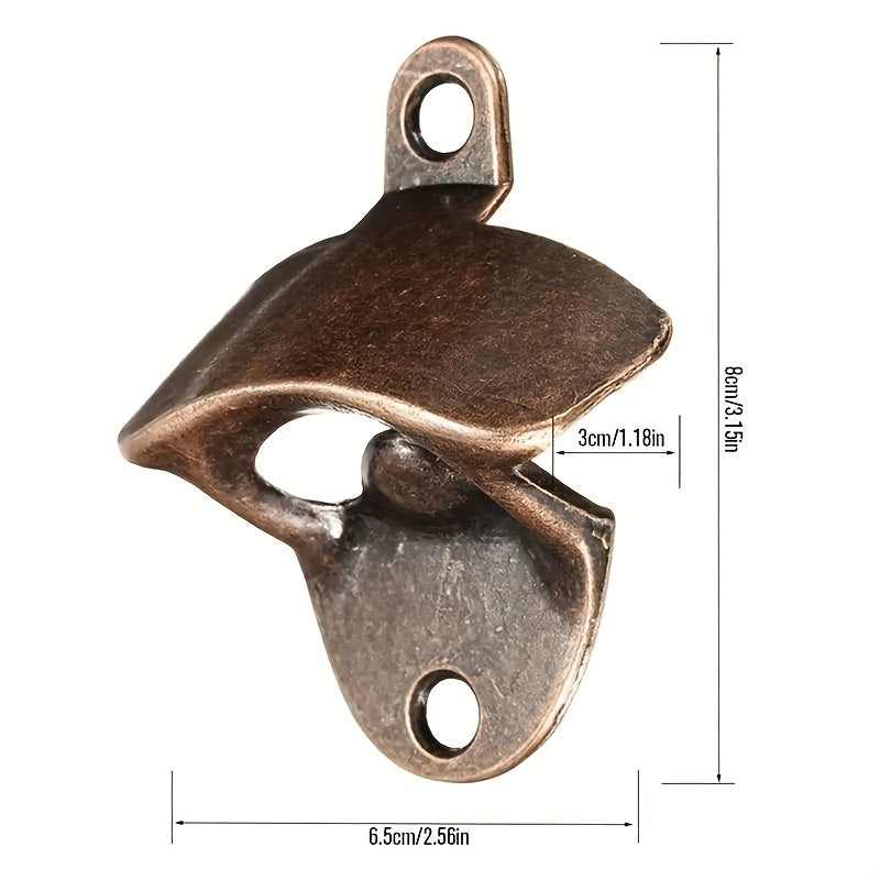 Zinc Alloy Wall Mounted Bottle Opener for Outdoor and Kitchen Use