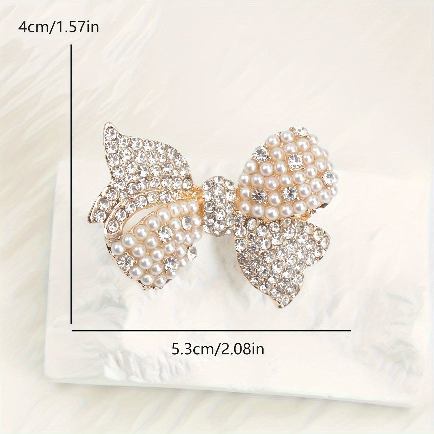 Women's Bow Brooch Rhinestone Alloy Wedding Accessory Elegant Jewelry