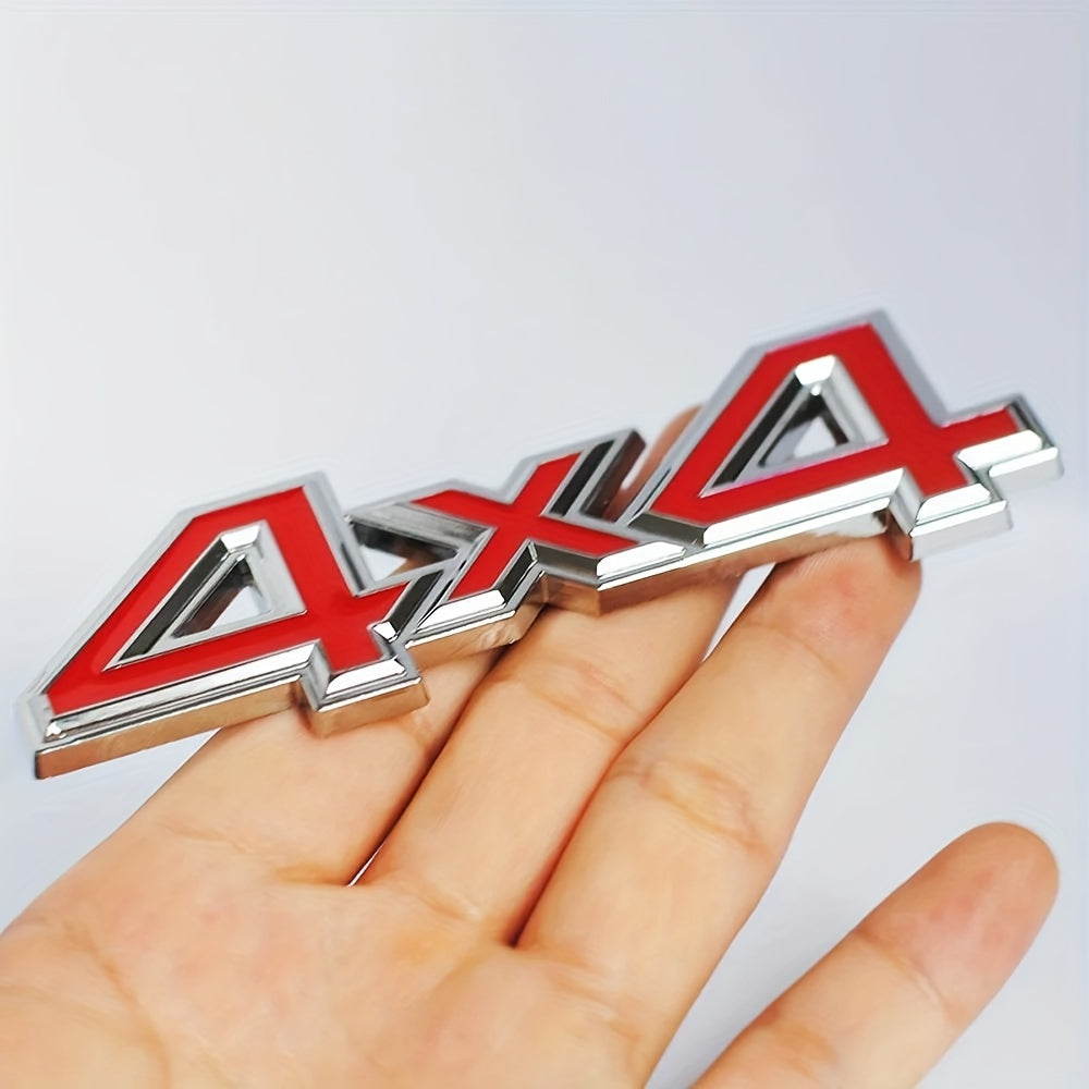 3D Metal 4X4 Car Emblem Waterproof Fade-Resistant Badge Easy Stick