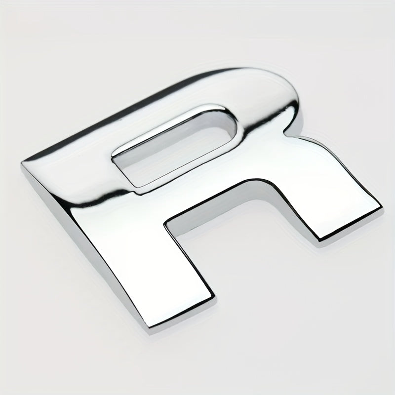 Car 3D Letter Car Stickers Metal Car Body Word Mark Silver Tail Mark