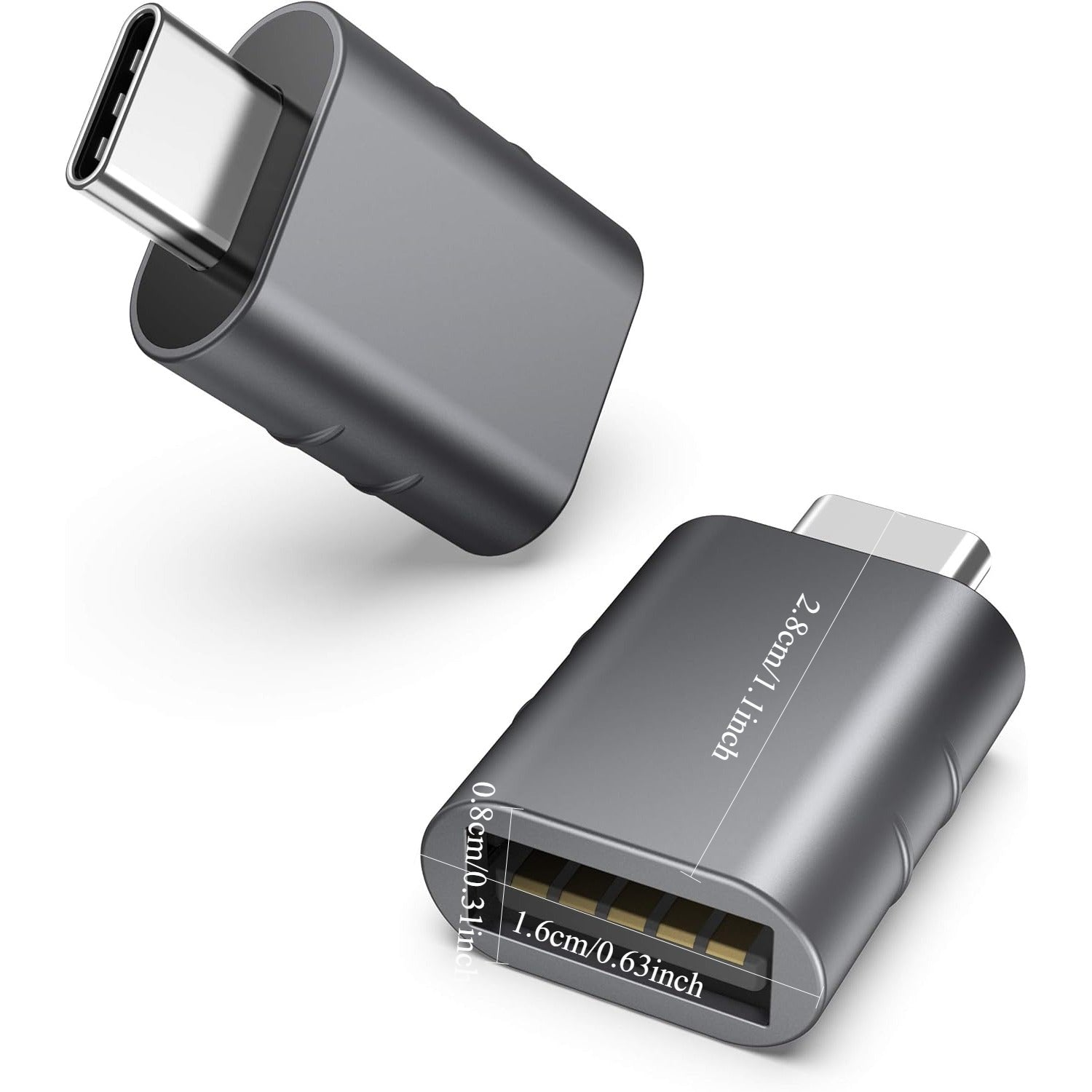 Adaptador convertidor de USB-C a USB 3.2 de alta velocidad, transferencia de datos de 10G para MacBook, iPhone, smartphones, portátiles